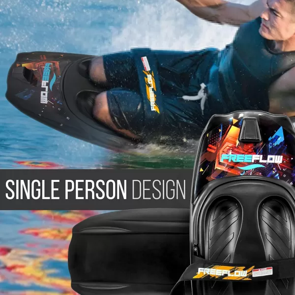 SereneLife Water Sport Kneeboard with Hook for Kids &amp; Adults, Kneeboard with Strap for Boating, Waterboarding, Kneeling Boogie Boarding, Knee Surfing