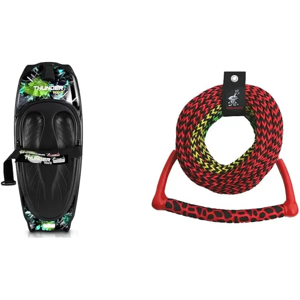SereneLife Water Sport Kneeboard with Hook for Kids &amp; Adults, Kneeboard with Strap for Boating, Waterboarding, Kneeling Boogie Boarding, Knee Surfing