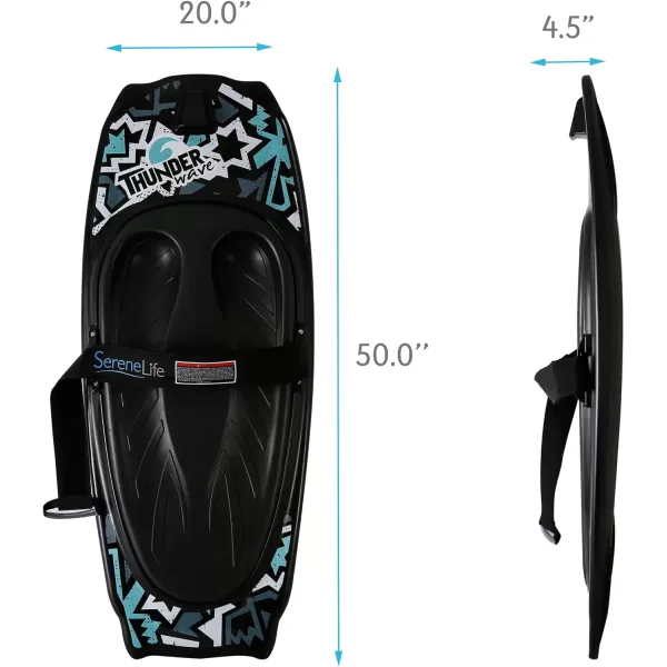 SereneLife Water Sport Kneeboard with Hook for Kids &amp; Adults, Kneeboard with Strap for Boating, Waterboarding, Kneeling Boogie Boarding, Knee Surfing