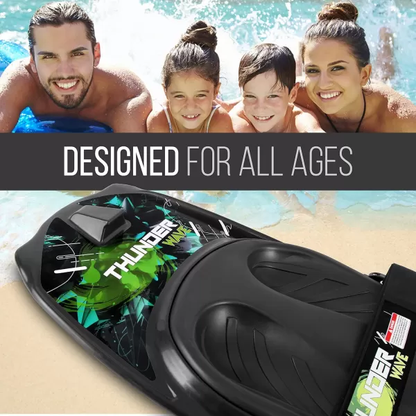 SereneLife Water Sport Kneeboard with Hook for Kids &amp; Adults, Kneeboard with Strap for Boating, Waterboarding, Kneeling Boogie Boarding, Knee Surfing
