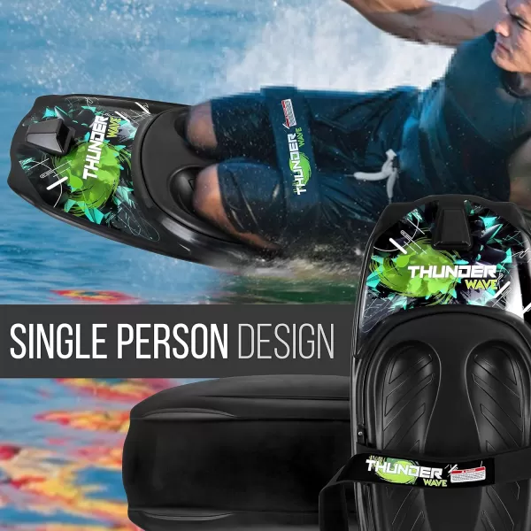 SereneLife Water Sport Kneeboard with Hook for Kids &amp; Adults, Kneeboard with Strap for Boating, Waterboarding, Kneeling Boogie Boarding, Knee Surfing