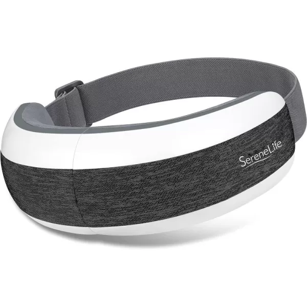Eye Massager with Heat and Compression - Smart Eye Massager for Migraines and Stress Therapy - Wireless Heated Mask w/Music, Built-in Battery &amp; Adjustable Elastic Band - Vibration Massage Eye Relief