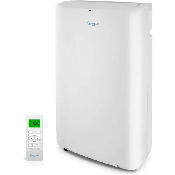 SereneLife Compact Freestanding Portable Air Conditioner - 10,000 BTU Indoor Free Standing AC Unit w/ Dehumidifier &amp; Fan Modes For Home, Office, School &amp; Business Rooms Up To 300 Sq. -SLPAC105W