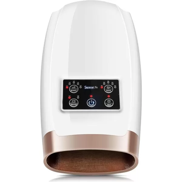 SereneLife Electric Compression Hand Massager - Electric Acupressure Palm Hand Massager w/ Air Pressure Heat Compress for Arthritis, Carpal Tunnel, Hand Pain Relief, Finger Numbness - SLHNDMSG85