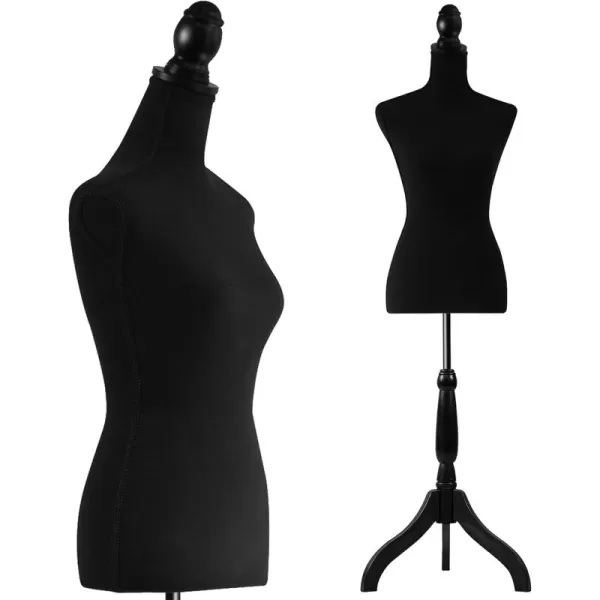 SereneLife Female Mannequin, Hanging Fashion Torso Display Form Mannequin with Hook, Adjustable Tripod Stand, for Sweaters, T-Shirts, Jackets, Dresses, Blouses, Tops