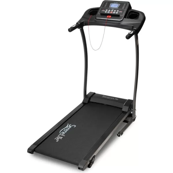 SereneLife Folding Treadmill - Foldable Home Fitness Equipment with LCD for Walking &amp; Running - Cardio Exercise Machine - Preset and Adjustable Programs - Bluetooth Connectivity
