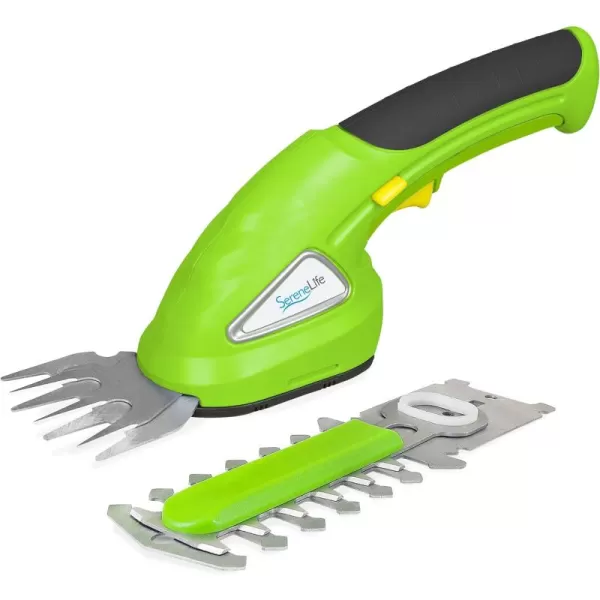SereneLife Grass Shear Cutter, Corded Electric, Battery Powered, Handheld Trimmer, Electric, Perfect For Leaves &amp; Debris, Rechargeable Battery, Charge Time 4 Hrs, 3.6V 