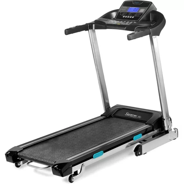 SereneLife Smart Electric Folding Treadmill – Easy Assembly Fitness Motorized Running Jogging Exercise Machine with Manual Incline Adjustment, 12 Preset Programs