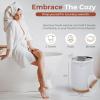 imageSereneLife Bucket Towel Warmers White Large Towel Warmer for Spa and Bathroom Luxury Towel Heater Gifts for Him ampamp Her Auto ShutOff Fits 2 large Blankets Bathrobes PJs