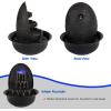 imageSereneLife Desktop Electric Water Fountain Decor w LED Illuminated Crystal Ball Accent  Indoor Outdoor Portable Tabletop Decorative Waterfall Kit Includes Submersible Pump ampamp 12V Adapter