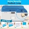 imageSereneLife Lockable Storage Box 7 Gallon Capacity Storage Trunk with Combination Lock Locking Container Bin for OrganizationBlue