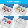 imageSereneLife Lockable Storage Box 7 Gallon Capacity Storage Trunk with Combination Lock Locking Container Bin for OrganizationBlue