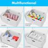 imageSereneLife Lockable Storage Box 7 Gallon Capacity Storage Trunk with Combination Lock Locking Container Bin for OrganizationGray