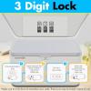 imageSereneLife Lockable Storage Box 7 Gallon Capacity Storage Trunk with Combination Lock Locking Container Bin for OrganizationGray