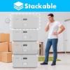 imageSereneLife Lockable Storage Box 7 Gallon Capacity Storage Trunk with Combination Lock Locking Container Bin for OrganizationGray