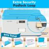 imageSereneLife Lockable Storage Box 7 Gallon Capacity Storage Trunk with Combination Lock Locking Container Bin for OrganizationLight Blue