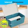 imageSereneLife Lockable Storage Container Bin 65 Gallon Capacity Heavy Duty Storage Box with Combination Lock BlueeBlue