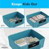 imageSereneLife Lockable Storage Container Bin 65 Gallon Capacity Heavy Duty Storage Box with Combination Lock BlueeBlue