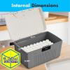 imageSereneLife Lockable Storage Container Bin 65 Gallon Capacity Heavy Duty Storage Box with Combination Lock BlueeGray