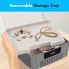 imageSereneLife Lockable Storage Container Bin 65 Gallon Capacity Heavy Duty Storage Box with Combination Lock BlueeGray