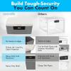 imageSereneLife Lockable Storage Container Bin 65 Gallon Capacity Heavy Duty Storage Box with Combination Lock BlueeGray