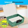 imageSereneLife Lockable Storage Container Bin 65 Gallon Capacity Heavy Duty Storage Box with Combination Lock BlueeGreen