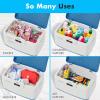 imageSereneLife Locking Storage Container Bin  8 Gallon Large Capacity  Stackable Storage Tote Deck Tough Box  Durable Plastic Household Organizer Bins with Lid Combination Lock Security  SLSBIN10