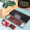 imageSereneLife Luxury Bamboo Bathtub Caddy Tray  Adjustable Natural Wood Bath Tub Organizer with Wine Holder Cup Placement Soap Dish Book Space ampamp Phone Slot for Spa Bathroom ampamp Shower  SLBCAD204 Brown  Soft Back  Gift Set