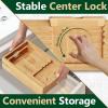 imageSereneLife Luxury Bamboo Bathtub Caddy Tray  Adjustable Natural Wood Bath Tub Organizer with Wine Holder Cup Placement Soap Dish Book Space ampamp Phone Slot for Spa Bathroom ampamp Shower  SLBCAD202 Folding  Hard Back