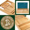 imageSereneLife Luxury Bamboo Bathtub Caddy Tray  Adjustable Natural Wood Bath Tub Organizer with Wine Holder Cup Placement Soap Dish Book Space ampamp Phone Slot for Spa Bathroom ampamp Shower  SLBCAD205 Standard  Soft Back  Gift Set