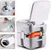 imageSereneLife Portable Potty Seat Toilet  Cover and 53 Gallons of Water Piston with Pump Flush Tank Capacity for Camping Travel Hiking ampamp Other Outdoor or Indoor Activities  AZSLCATL320