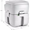 imageSereneLife Portable Potty Seat Toilet  Cover and 53 Gallons of Water Piston with Pump Flush Tank Capacity for Camping Travel Hiking ampamp Other Outdoor or Indoor Activities  AZSLCATL320