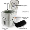 imageSereneLife Portable Potty Seat Toilet  Cover and 53 Gallons of Water Piston with Pump Flush Tank Capacity for Camping Travel Hiking ampamp Other Outdoor or Indoor Activities  AZSLCATL320