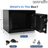 imageSereneLife Premium Steel Digital Safe Box  91quot x 67quot x 67quot  Secure Storage for Cash Firearms Jewelry ampamp More  Great For Hotels Cabinets ampamp Home Use  Electronic ampamp Mechanical Access  2 KeysBlack