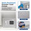 imageSereneLife Premium Steel Digital Safe Box  91quot x 67quot x 67quot  Secure Storage for Cash Firearms Jewelry ampamp More  Great For Hotels Cabinets ampamp Home Use  Electronic ampamp Mechanical Access  2 KeysSilver