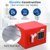 imageSereneLife Premium Steel Digital Safe Box  91quot x 67quot x 67quot  Secure Storage for Cash Firearms Jewelry ampamp More  Great For Hotels Cabinets ampamp Home Use  Electronic ampamp Mechanical Access  2 KeysRed