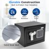 imageSereneLife Premium Steel Digital Safe Box  91quot x 67quot x 67quot  Secure Storage for Cash Firearms Jewelry ampamp More  Great For Hotels Cabinets ampamp Home Use  Electronic ampamp Mechanical Access  2 KeysBlack