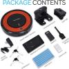 imageSereneLife Robot Vacuum Cleaner and Dock  1500pa Suction w Scheduling Activation and Charging Dock  Robotic Auto Home Cleaning for Carpet Hardwood Floor Pet Hair  Pure Clean PUCRC95 RedRed