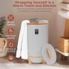imageSereneLife Single Touch Towel and Blanket Warmer with Fragrant Disc Holder and LED Ring Red Perfect Size for Two Large Bath Towels Automatically Shut off Feature CherryGrey