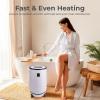 imageSereneLife Single Touch Towel and Blanket Warmer with Fragrant Disc Holder and LED Ring Red Perfect Size for Two Large Bath Towels Automatically Shut off Feature CherryBlack