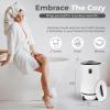 imageSereneLife Single Touch Towel and Blanket Warmer with Fragrant Disc Holder and LED Ring Red Perfect Size for Two Large Bath Towels Automatically Shut off Feature CherryBlack