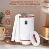 imageSereneLife Single Touch Towel and Blanket Warmer with Fragrant Disc Holder and LED Ring Red Perfect Size for Two Large Bath Towels Automatically Shut off Feature CherryCherry