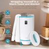 imageSereneLife Single Touch Towel and Blanket Warmer with Fragrant Disc Holder and LED Ring Red Perfect Size for Two Large Bath Towels Automatically Shut off Feature CherryBlue