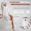 imageSereneLife Single Touch Towel and Blanket Warmer with Fragrant Disc Holder and LED Ring Red Perfect Size for Two Large Bath Towels Automatically Shut off Feature CherryCherry