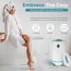 imageSereneLife Single Touch Towel and Blanket Warmer with Fragrant Disc Holder and LED Ring Red Perfect Size for Two Large Bath Towels Automatically Shut off Feature CherryBlue