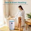 imageSereneLife Single Touch Towel and Blanket Warmer with Fragrant Disc Holder and LED Ring Red Perfect Size for Two Large Bath Towels Automatically Shut off Feature CherryBlue