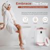 imageSereneLife Single Touch Towel and Blanket Warmer with Fragrant Disc Holder and LED Ring Red Perfect Size for Two Large Bath Towels Automatically Shut off Feature CherryPink