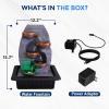 imageSereneLife Tabletop Water Fountain Home Decor Soothing Sound Machine with Automatic Pump Zen Relaxing Decor for Meditation Perfect Holiday Thanksgiving Christmas Gift 11quot Tall5Tier