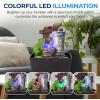 imageSereneLife Tabletop Water Fountain Home Decor Soothing Sound Machine with Automatic Pump Zen Relaxing Decor for Meditation Perfect Holiday Thanksgiving Christmas Gift 11quot Tall1Tier
