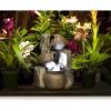 imageSereneLife Tabletop Water Fountain Home Decor Soothing Sound Machine with Automatic Pump Zen Relaxing Decor for Meditation Perfect Holiday Thanksgiving Christmas Gift 11quot Tall2Tier